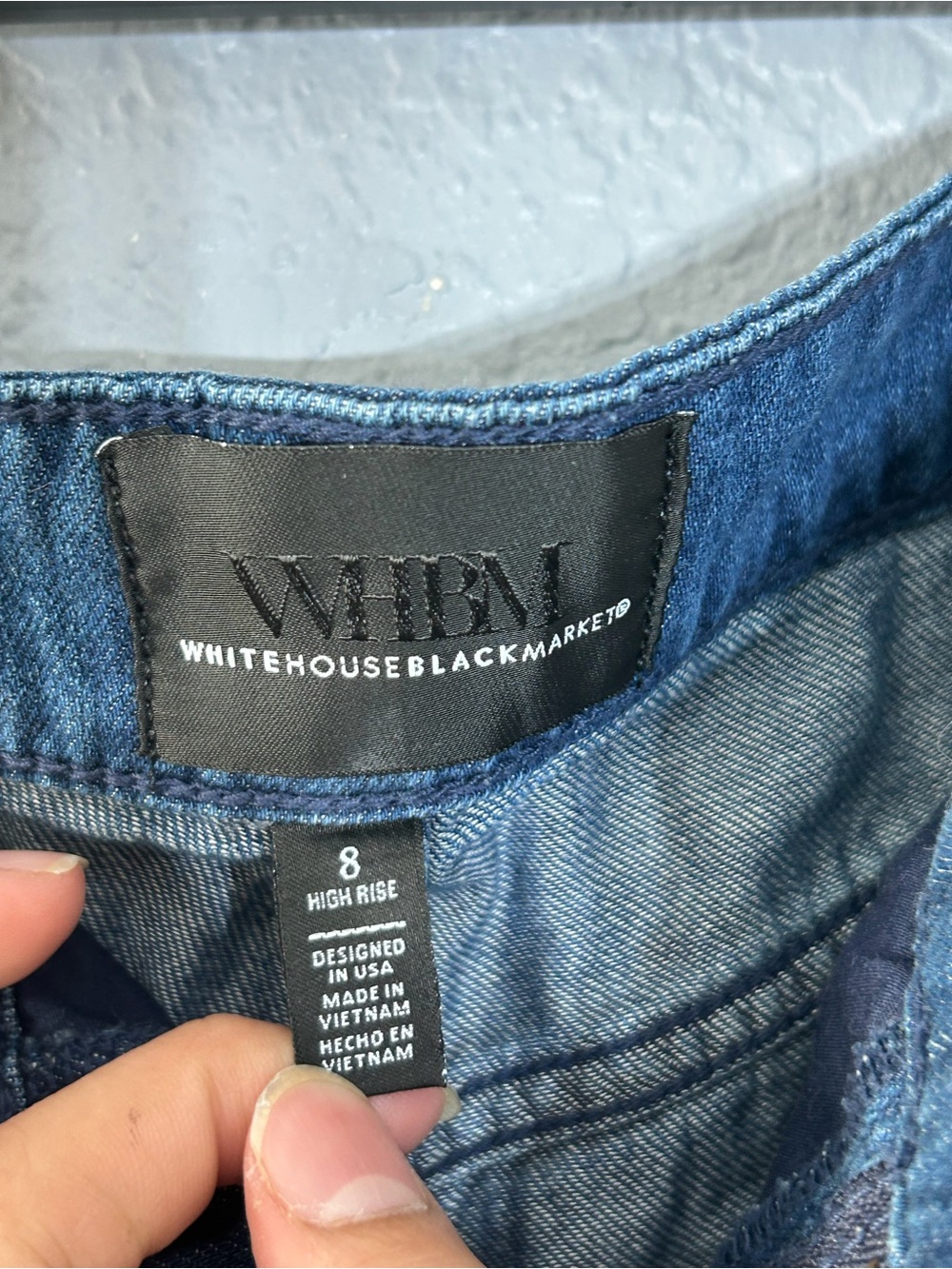White House Black Market Blue Wide Leg High-Rise Jeans - Picture 4 of 4
